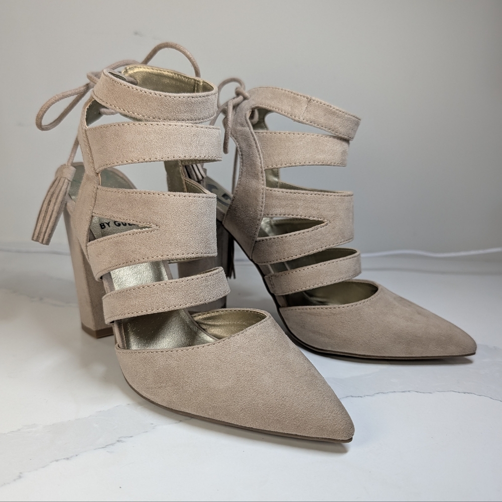 NWOT Guess Taupe Strappy Heels